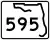 State Road 595 and County Road 595 marker