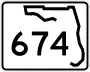 State Road 674 marker