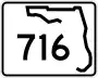 State Road 716 marker