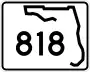 State Road 818 marker