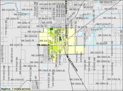 U.S. Census Bureau map showing city limits