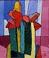 Flowers at a window, Oil on canvas, 100x80 cm, 2001