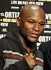 Floyd Mayweather Jr. at a press conference in 2011