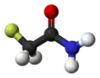 Ball-and-stick model of fluoroacetamide