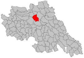 Location in Iași County