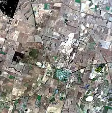 Satellite image of Mortlake on 3 January 2018.