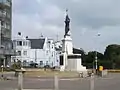 Side view of the memorial