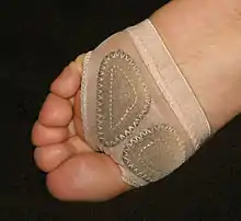 A foot thong, viewed from the bottom