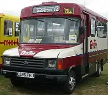 Image 41A 1986 van-derived Ford Transit minibus bodied by Carlyle (from Bus manufacturing)