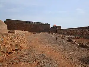 Ruins of the São Filipe fort.