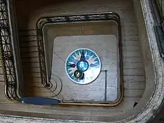 Foucault's Pendulum in the stairwell of Franklin Institute (Photo taken on May 28, 2012)