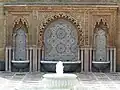 Fountain in the façade of the complex