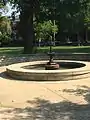 A fountain in Libby Hill Park