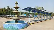 Fountain and Pickup Point at Valsad Station