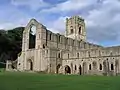 Fountains Abbey from the west