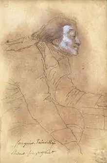 Sketch of Fouquier-Tinville made during his trial