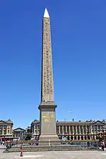 The Luxor Obelisk erected on the Place de la Concorde in 1836