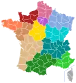 Regions as instituted by the National Assembly in 2014