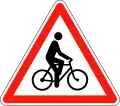 Cyclists approaching from the left