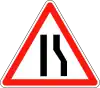 Road narrows on right