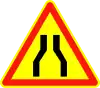 Road narrows