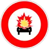 No vehicles carrying explosives