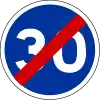 End of minimum speed