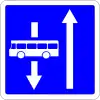 Contra-flow bus lane