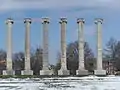 The Columns in the snow