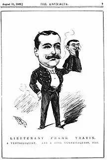 The ventriloquist Frank Travis from the 1889 Entr'acte