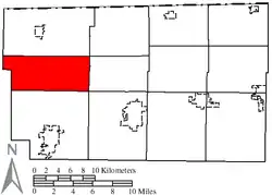 Location of Franklin Township in Fulton County