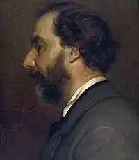 portrait of a dark bearded middle-aged man