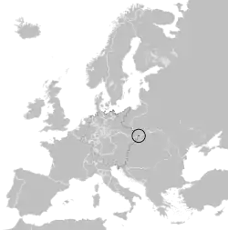 Location of the Free City of Cracow within Europe