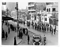 1937 photograph of Japanese troops entering inside the French Concession