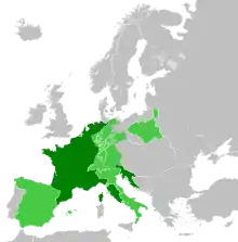 A map of the French Empire in 1812