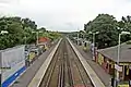 The view from the footbridge, looking north.