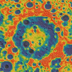 Gravity map based on GRAIL