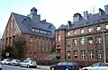 Fritz-Förster-Building seen from the TU Dresden's campus' main street "Mommsenstraße".