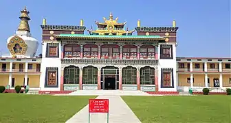 Front view of Buddha Temple Dehradun Uttarakhand