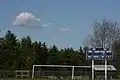 The Fryeburg Academy athletic fields/scoreboard.