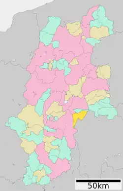 Location of Fujimi in Nagano Prefecture