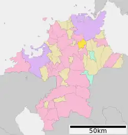 Location of Fukuchi in Fukuoka Prefecture