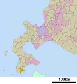 Location of Fukushima in Hokkaido (Oshima Subprefecture)