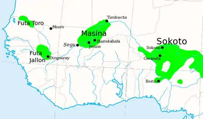 The Fulani Jihad States of West Africa, c. 1830