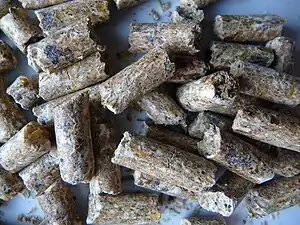 Manufactured pelleted feed ration for sheep and goats