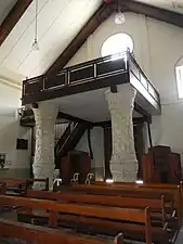 Loft with ornate columns