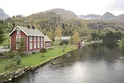 View of the river which runs through the village