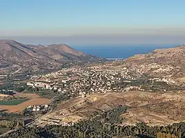 The view of the town from Araşa Mountain, located to the southwest