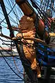 The figurehead, a two tailed lion carved by Andy Peters