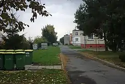 Road with houses